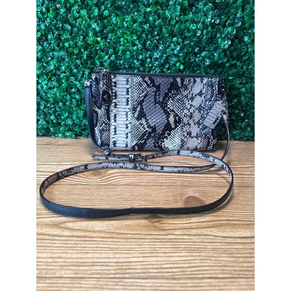 Coach Snakeskin Crossbody Bag Exotic Embossed Leather Python Print Womens Gift - Picture 1 of 13